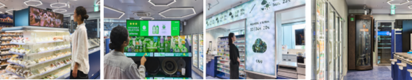 ローソン高輪ゲートウェイシティ店 未来のコンビニ公式資料画像（AIサイネージ他